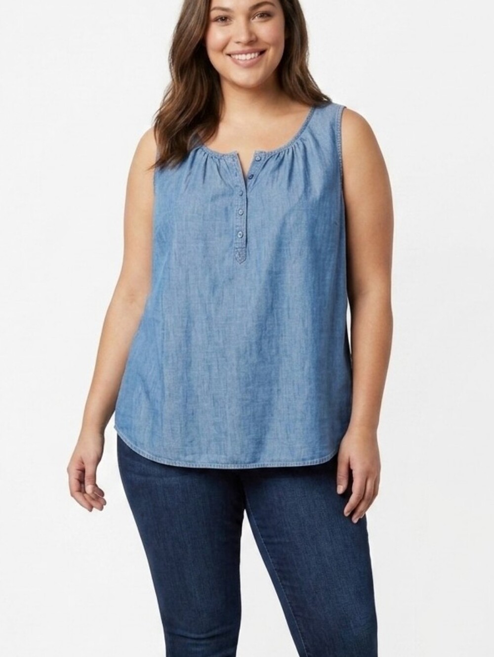 EVRI Blouse Sleeveless Top Blue Size 2X